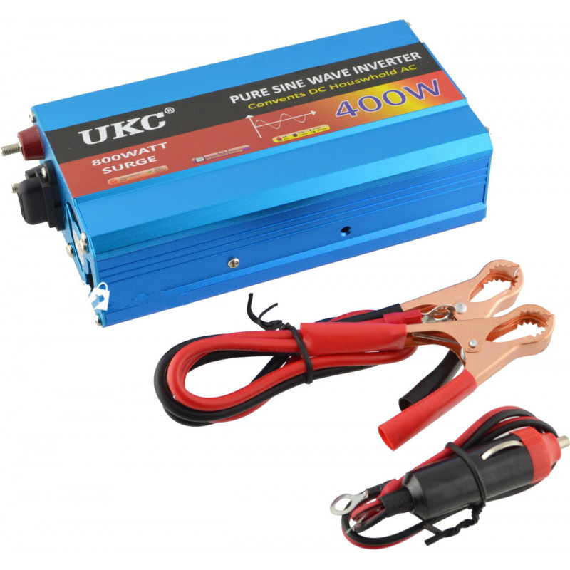 Инвертор преобразователь UKC 12-220V 400W с чистой синусоидой / 4137