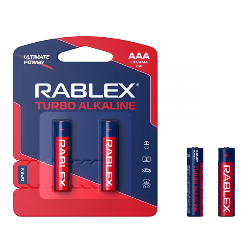 Батарейка Rablex LR3 AAA /2pc/TURBO / Alkaline /БЛИСТР