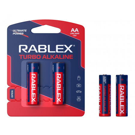 Батарейка Rablex LR6/AA/2pc/TURBO / Alkaline /БЛИСТР