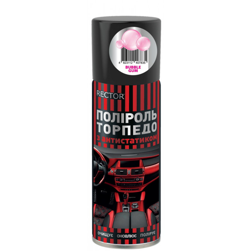 Полироль для "торпедо" Bubble Gum Rector аэрозоль 200мл.