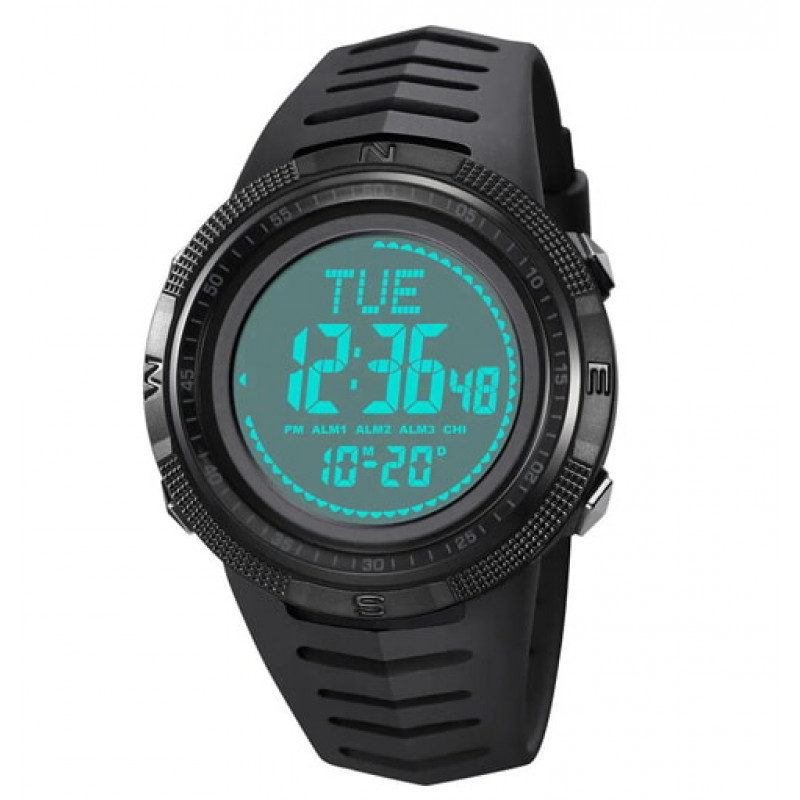 Часы наручные SKMEI 2147BKWT, BLACK-WHITE, Compass, 10322