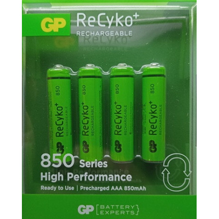 Акумулятор GP ReCyko+ /R3 AAA /Ni-MH/850mAh/ 1.2V 1 шт. (в упаковці 4 шт), блістер