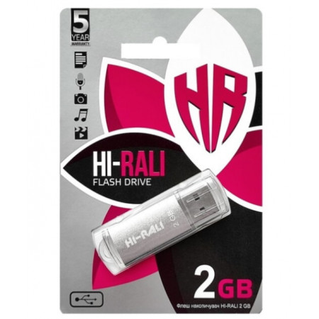 USB флеш накопитель Hi-Rali 2GB, HI-2GBRKTSL (Гарантия 3года)
