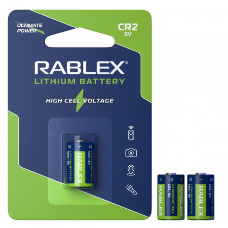 Батарейка Rablex CR2, 3V 1 шт. на блістері
