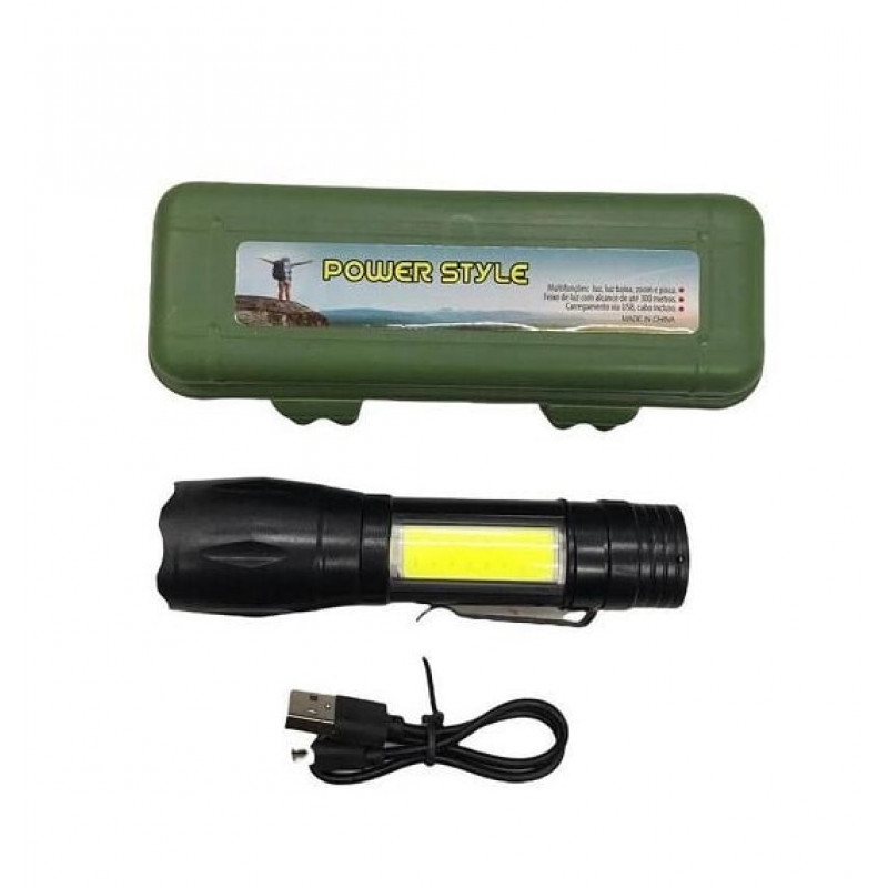 Ручной фонарь Police BL-T629S, ЗУ microUSB, Zoom