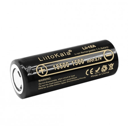 Аккумулятор LiitoKala 18500,  Lii-18A, 1500mah