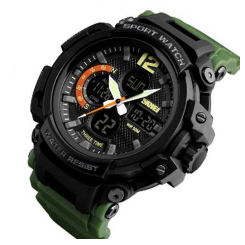 Годинники наручні SKMEI 1343AG, ARMY GREEN, 9744