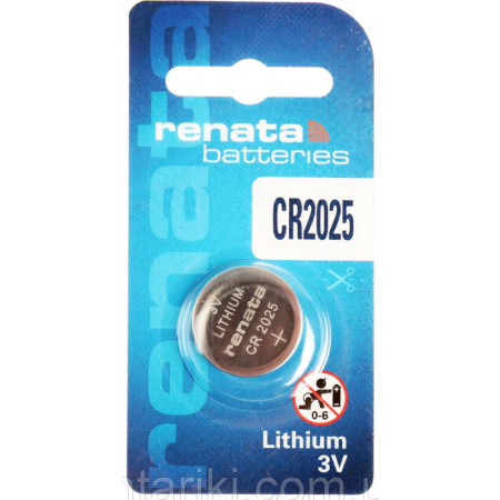 Батарейки-Таблетки Renata CR2025 / 3V блистер 1шт.