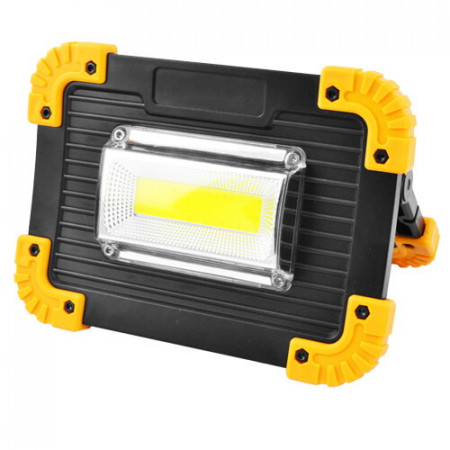 Прожектор светодиодный аккумуляторный L811-20W-COB+1W, ЗУ micro USB, 2x18650/3xAA, Power Bank,