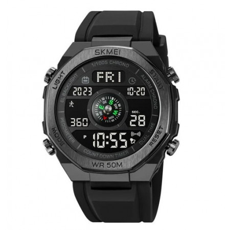 Часы наручные SKMEI 2209BKBK, BLACK-BLACK, Compass, Pedometer, 10323