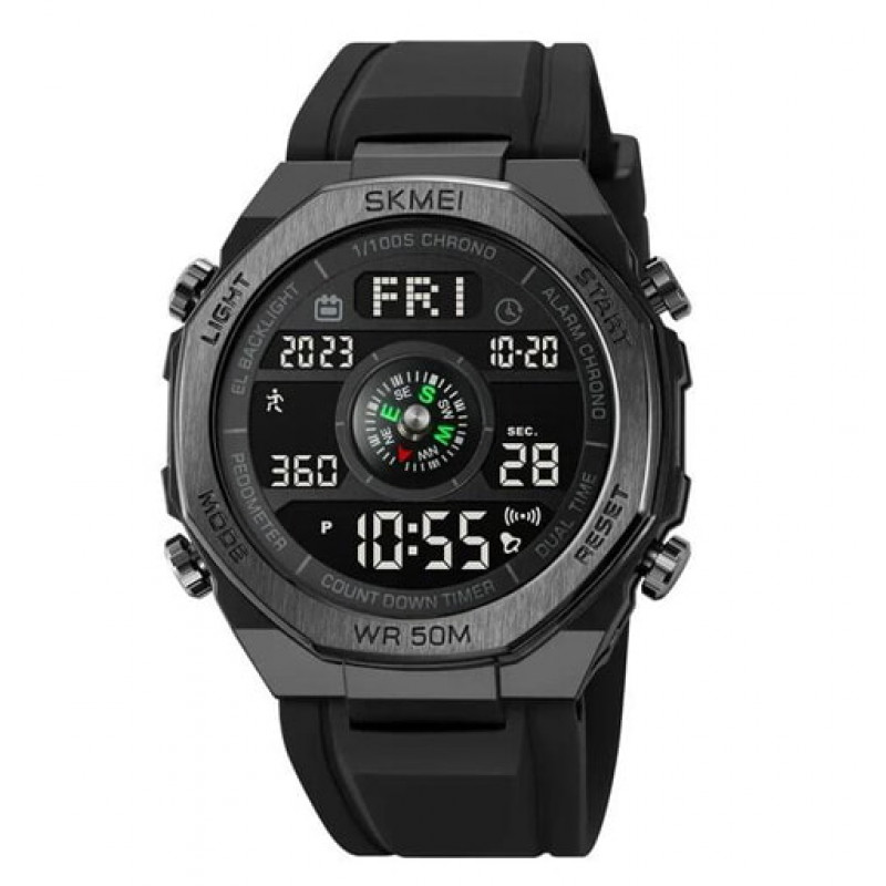 Часы наручные SKMEI 2209BKBK, BLACK-BLACK, Compass, Pedometer, 10323