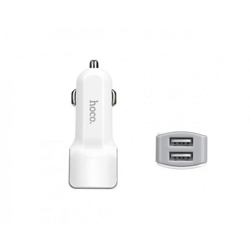 Автомобільний зарядний пристрій USB x 2 Hoco Z23 / 2.4A 12W / 7087