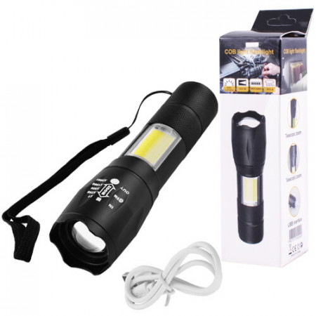 Ручний ліхтар Police 1831-T6+COB, ЗУ microUSB, вбудований акумулятор, 5385