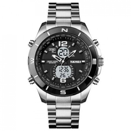 Часы наручные SKMEI 1670SIWT, SILVER-WHITE, 9772