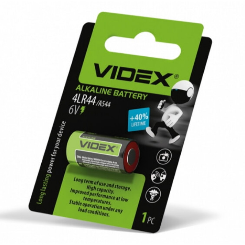Батарейка Videx 4LR44/A544 / Алкалінова