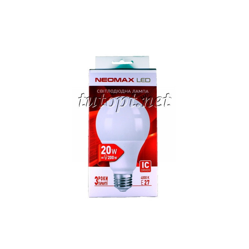 Світлодіодна LED лампочка neomax 20W NX20L E27 4000K