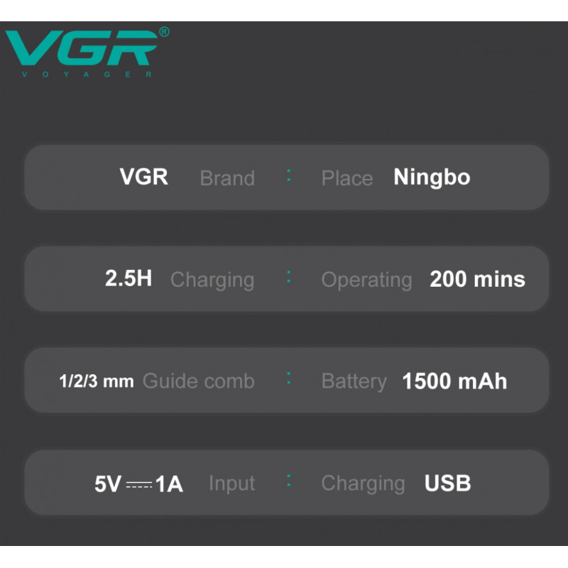 Триммер для бороды и усов VGR V-985