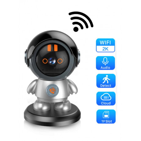 Поворотна бездротова Wi-Fi відеоняня 2K (50)