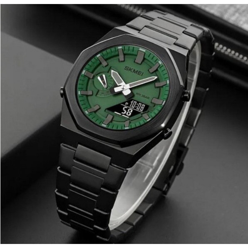 Часы наручные SKMEI 1816BKGNBK, BLACK/GREEN-BLACK