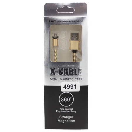 Кабель USB Магнитный MicroUSB (M3) 4991