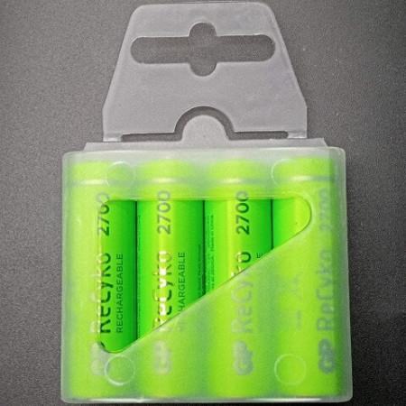 Акумулятор GP ReCyko2700 /R6 AA /Ni-MH 2600mAh 1.2V 1 шт. (в упаковці 4 шт), кейс