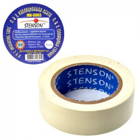 Изолента STENSON стенсон 25м белая MH-0064