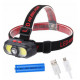Налобный фонарь KX-302-LED, 2COB, PL168, 1x18650, ЗУ Type-C