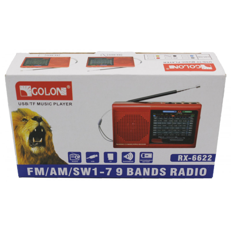 Радіоприймач Golon RX-6622/6633 акумулятор 14500 Li-ion в комплекті