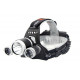 Налобный фонарь BORUIT RJ3000, Акк., T6 LED, автомобильная зарядка