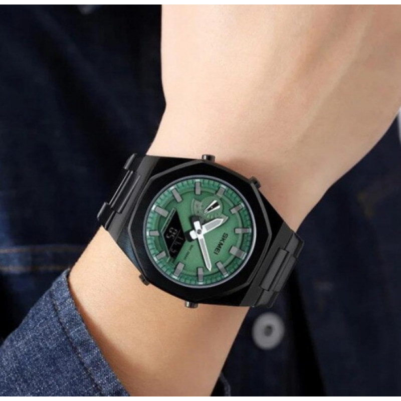 Часы наручные SKMEI 1816BKGNBK, BLACK/GREEN-BLACK