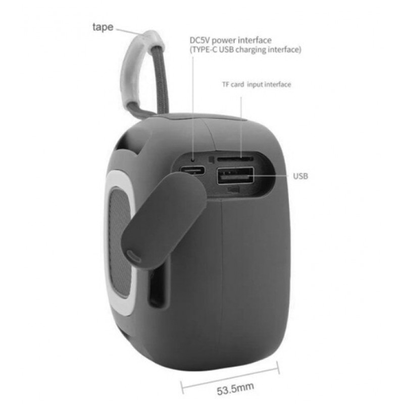 Портативная беспроводная колонка TG659, Bluetooth, Black