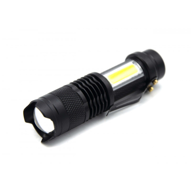 Ручний ліхтар Police BL-525, 1XPE+Cob, Zoom, ЗУ USB, метал