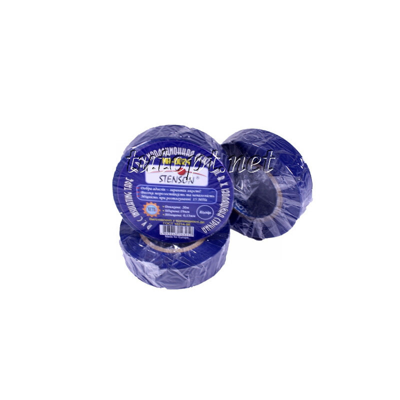 Ізоляційна стрічка STENSON 20 м синя MH-0024