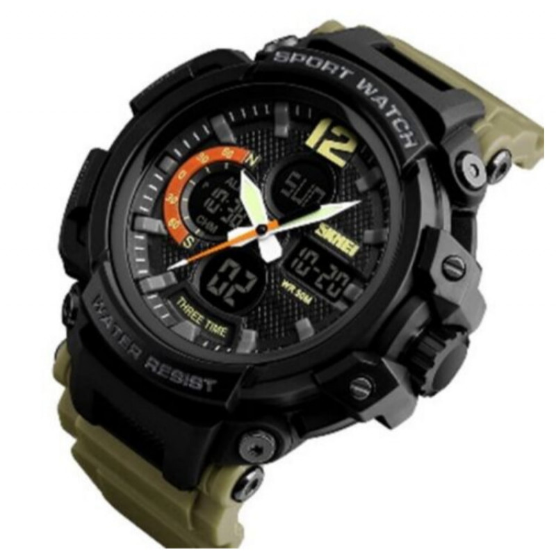 Годинники наручні SKMEI 1343KH, KHAKI, 9746