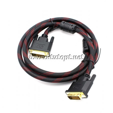 Кабель DVI на DVI 1.5м 1.4V Тканевая оплетка