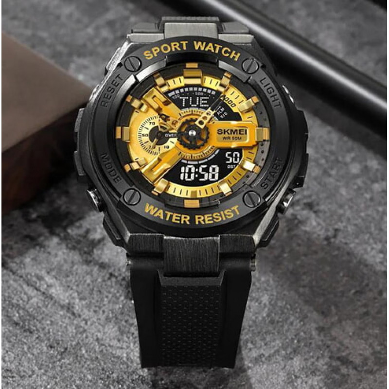 Часы наручные SKMEI 2101BKGD, BLACK/GOLD, 10310