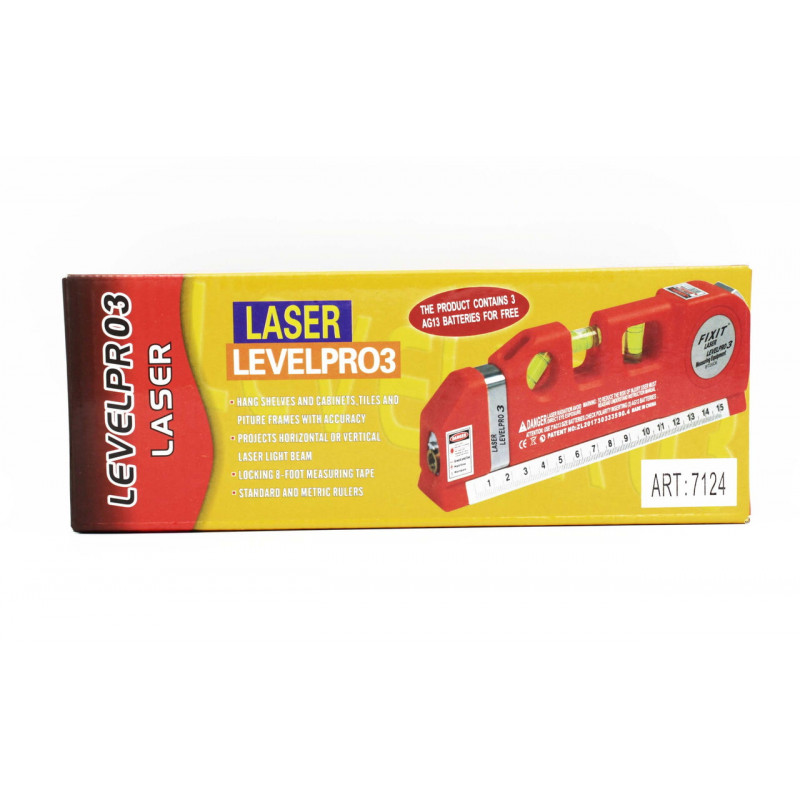 Лазерний рівень з вбудованим рулеткою LEVELPR03 LASER 7124