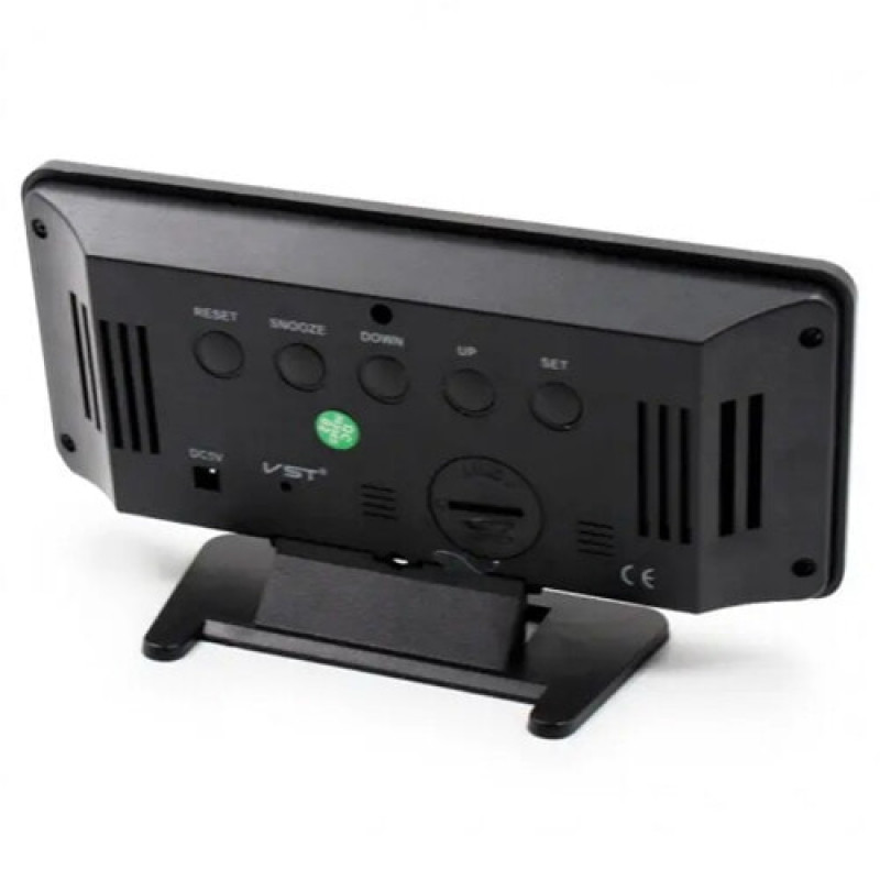 Годинники електронні VST-888Y зелений, температура, вологість USB