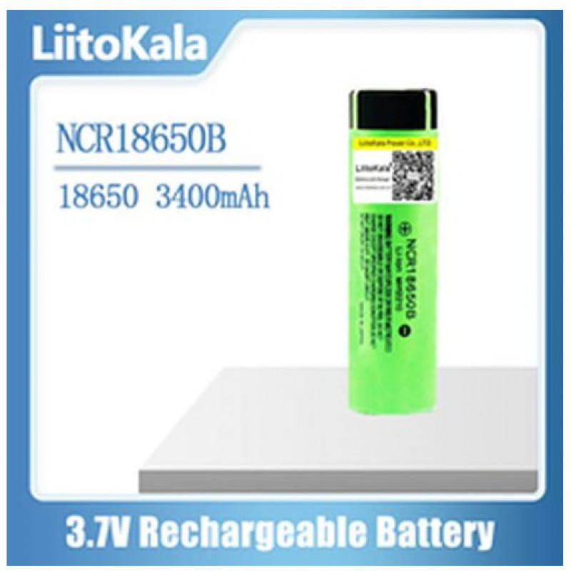 Аккумулятор LiitoKala 18650,  NCR 34B, 3400mAh (без носика)