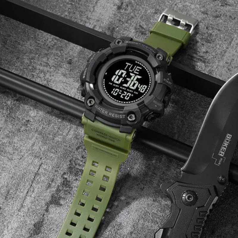 Годинники наручні SKMEI 2037AG, ARMY GREEN, Компас, 10291