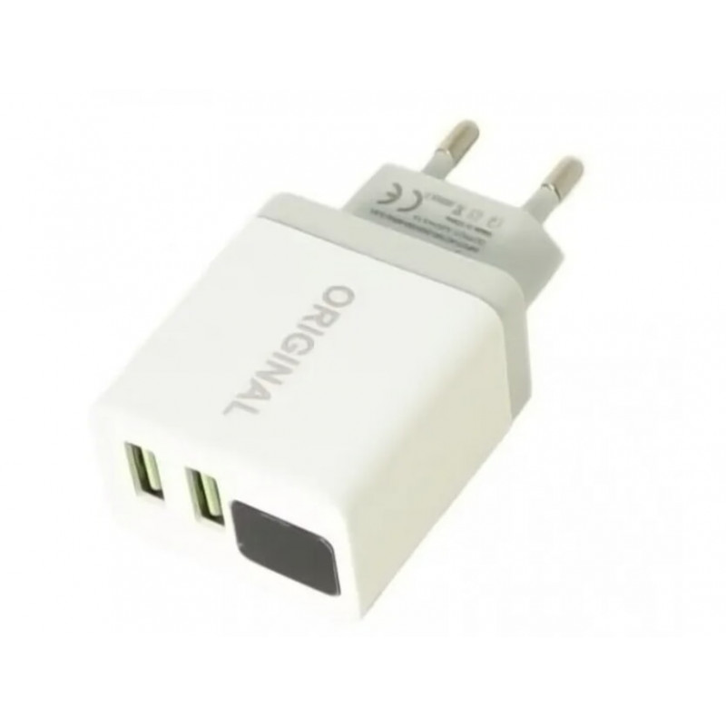 СЗУ Мережева Зарядна Пристрій USB x 2/ A-14 - 2USB / Цифровий Дисплей / CX-QC03 / ART-5740