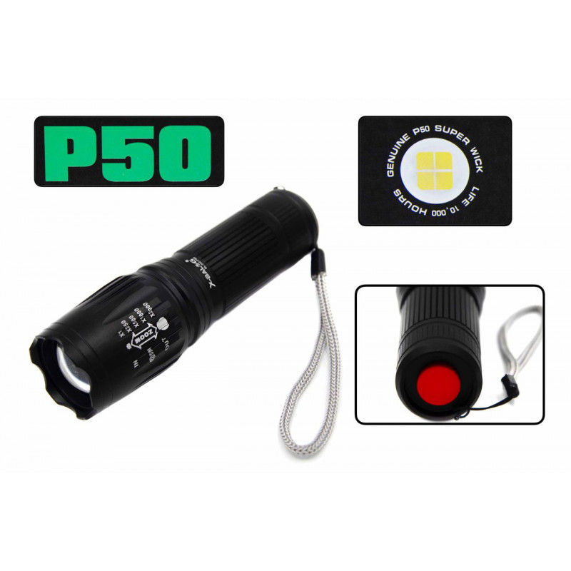 Ручний ліхтар Police BL-200, P50 LED, Li-ion 1х18650 або 3хAAA