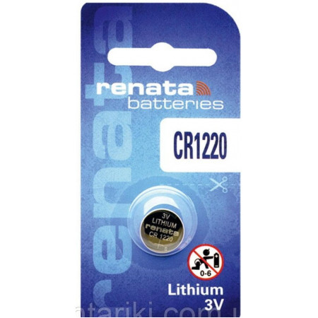 Батарейки-Таблетки Renata CR1220 / 3V/ 1шт. на блистере