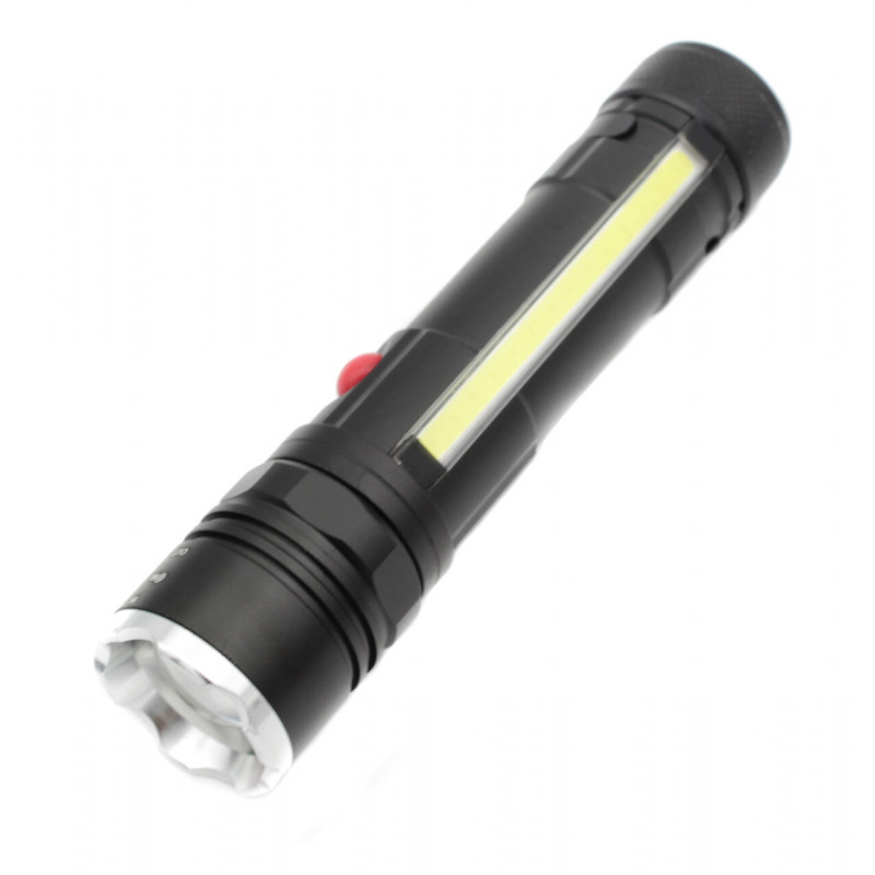 Ручний ліхтар Police RB222, T6-26, microUSB, Бокове підсвічування, Zoom, магніт