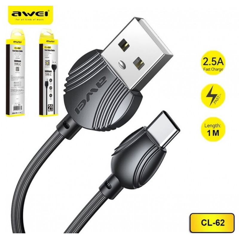 Кабель USB Awei CL 62 Type-C, 6680