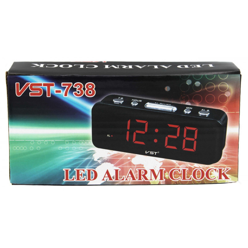 Електронні годинники VST-738 зелені, 220V