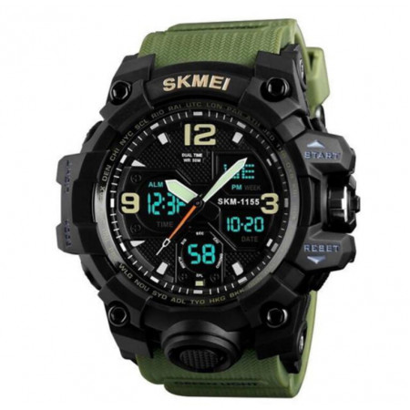 Часы наручные SKMEI 1155BAG, ARMY GREEN, 9290