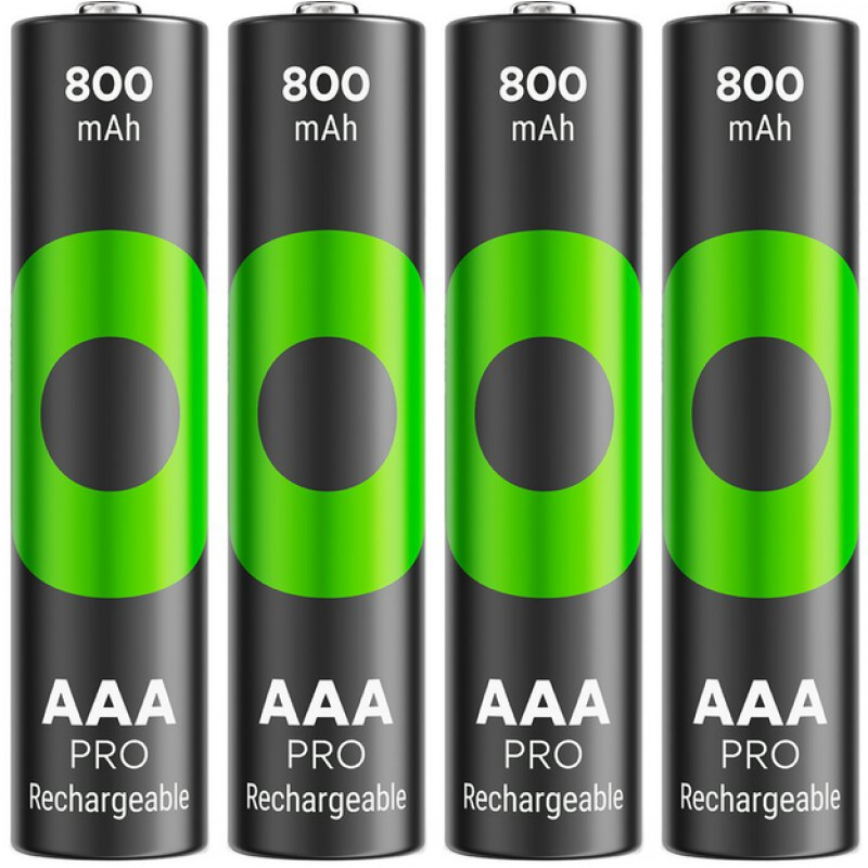 Акумулятор GP Recyko Pro 800mAh Eco, Ni-MH AAA, 1.2V, 2.4A, LSD70-5, коробка 4 шт.