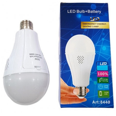 Лампа кемпинг в цоколь E27, 20W, 2x18650, AC/DC, 8440