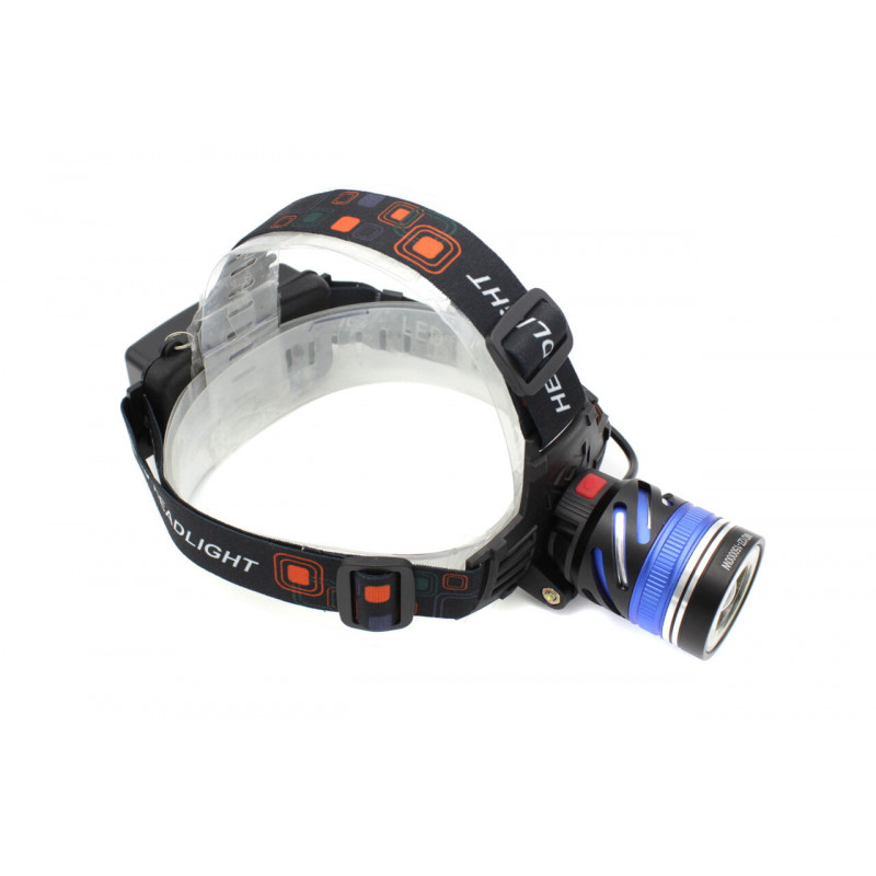 Налобный фонарь PL127, Акк., T6 LED, Zoom, автомобильная зарядка